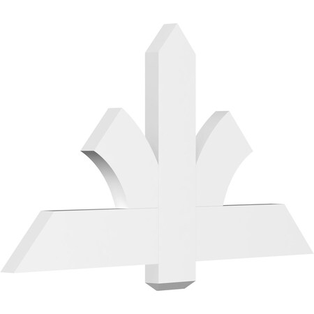 Ekena Millwork Redmond Architectural Grade PVC Gable Bracket, 48"W x 26"H x 2"D x 6"F, 13/12 Pitch GBP048X26X0206RED00